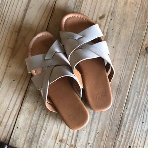 Franco Sarto leather slides